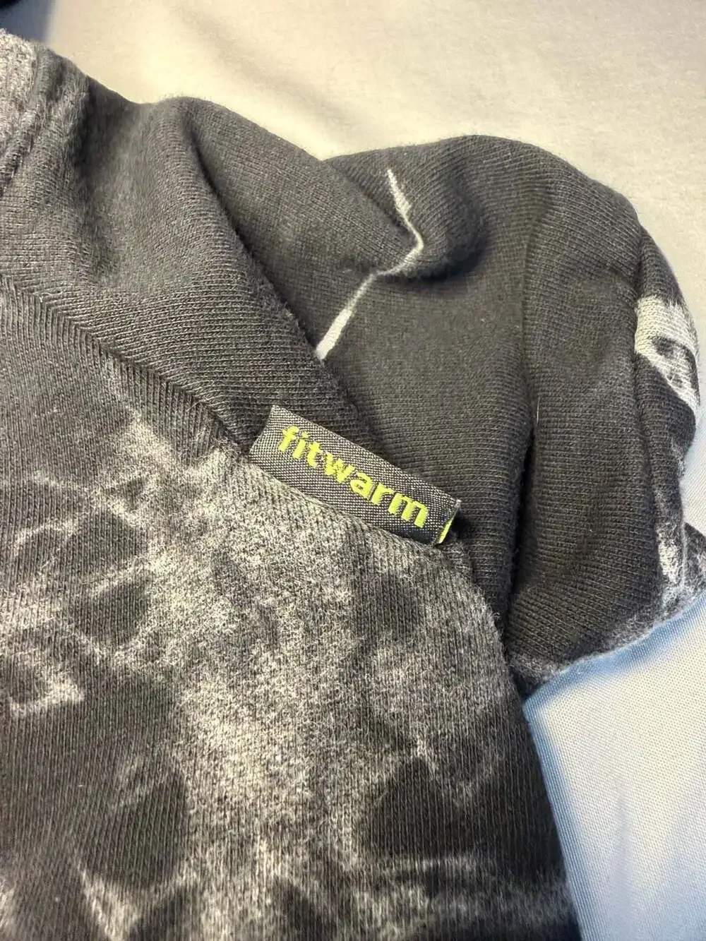 Fitwarm Dog Black and White Tie Dye Hoodie Sweatshirt, XL